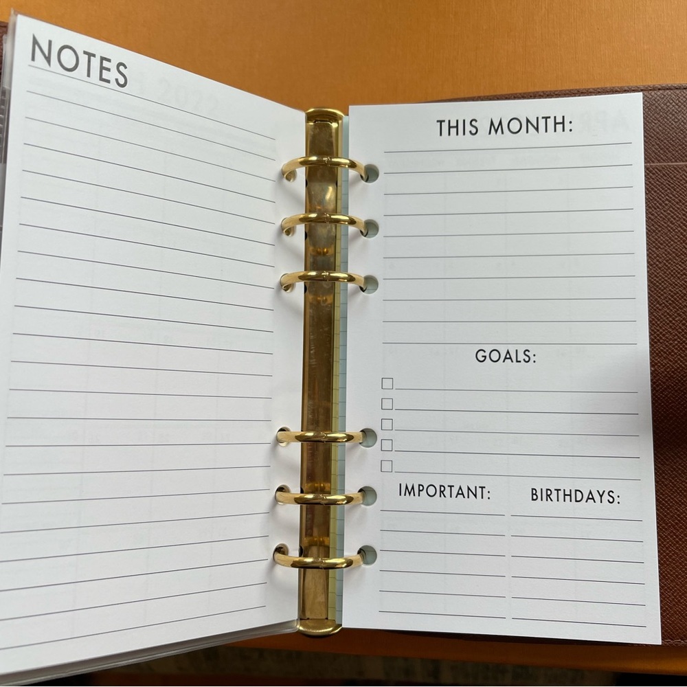 2026 Calendar Fits Louis Vuitton PM/MM/GM Agenda Insert + Filler Paper + Pen - Picture 3 of 16